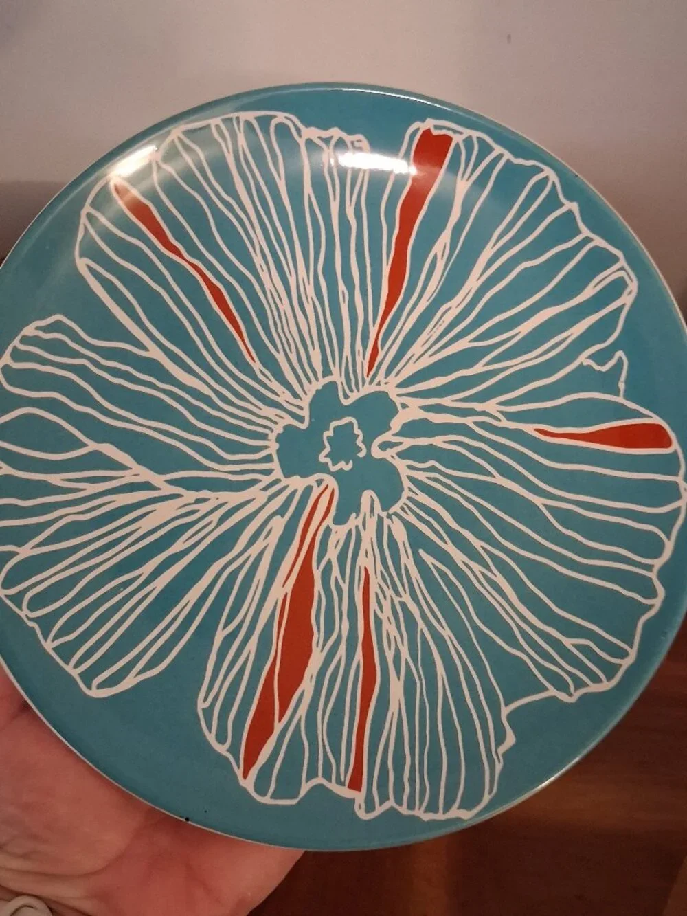 Set of 4 IKEA Blue White Floral BULLRA Salad Dessert Plates 8.25